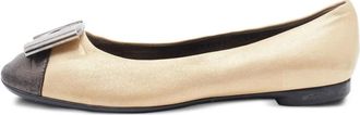 Ferragamo leather ballet flats - Gold