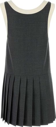 Miu Miu Womens Dress Gray Virgin Wool