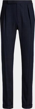 Ralph Lauren Purple Label Men & apos;s Gregory Hand-Tailored Cashmere Pleated Trousers