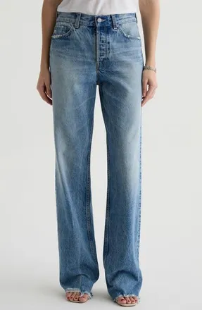 AG - Adriano Goldschmied Billie Low Waist Straight Leg Jeans in Sierra Meadow at Nordstrom, Size 29