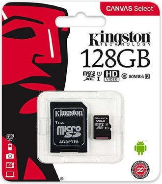 Trade Shop Trade Shop - Micro Sd Card 128gb Classe 10 128 Gb Kingston Scheda Memory Card Per Cellulare