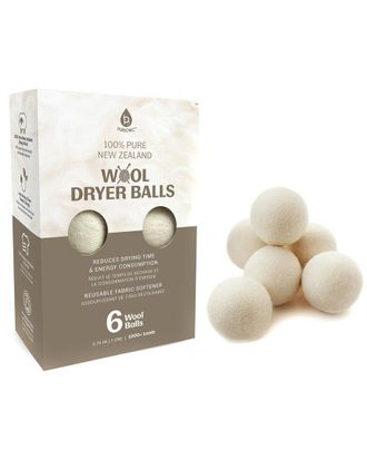 Pursonic Pack Of 6 Pure New Zealand Wool Dryer Balls