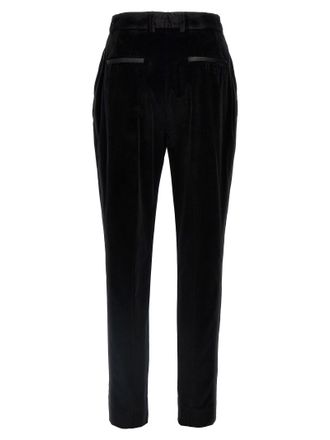 Dolce & Gabbana Velvet Tuxedo Trousers - Black
