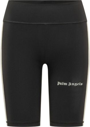 Palm Angels Black Polyamide Logo Shorts