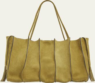 Ulla Johnson Adria Large Wavy Suede Tote Bag