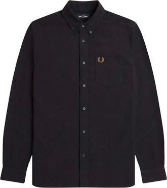 Fred Perry Casual Shirts, male, Black, Size: XL Classic Oxford Button-Down Shirt