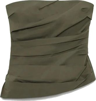 SIMKHAI Tops, Dames, Groen, XS, Katoen, Emerson Bustier Top