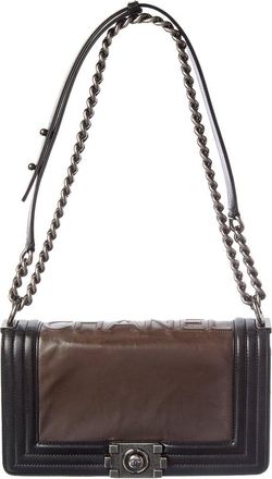 Chanel Dark Brown Caviar Leather Shoulder Bag (Authentic Pre-Loved)