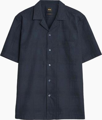 HUGO BOSS Mens BOSS Orange Rayer M Shirt 404 Dk Blue - Black - Size: 40/Regular