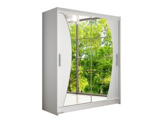 Mirjan24 Mobilier1 - Armario Closico 110, Blanco, 200x150x58cm, Puertas De Armario: Correderas, N&uacute;mero De Estantes: 0