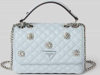 Guess Handtasche mit Steppnähten Modell EVERLEE in Hellblau, Größe 1