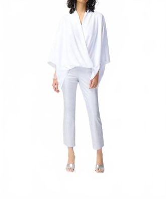 Joseph Ribkoff Dolman Sleeve Wrap Top In Vanilla