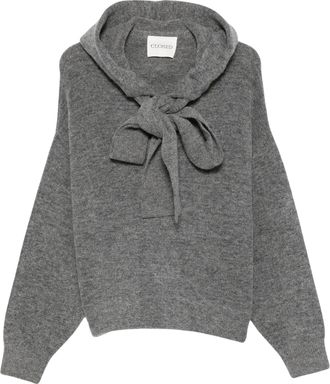 Closed Grey Bow Detail Knitted Sweater