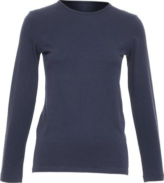 The Row Black Long Sleeve Seam Back Cotton Jersey Top