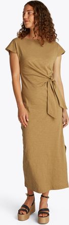 Tommy Hilfiger KNOT BOAT-NK MIDI DRESS SS mit Knotendetail