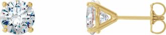 Diamond2Deal 14K Gold 1/2ct Lab-Grown Diamond Stud Earrings Clarity VS, Color F-G