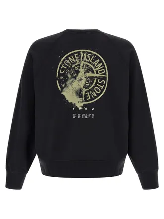 Stone Island Logo-Embroidered Cotton Sweatshirt - Black