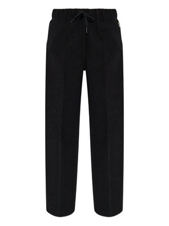Moncler drawstring logo track pants - women - Polyester/Acrylic/Viscose - M - Black