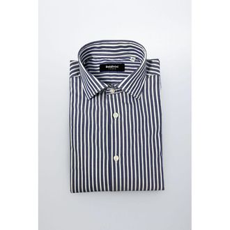 Baldinini Blue Cotton Men Mens Shirt