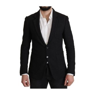 Dolce & Gabbana Heren, Jassen, Zwart, Maat: L Tweed