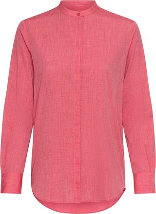 HUGO BOSS Klassische Bluse »C_Befelize_21« Chambray Qualität, Stehkragen