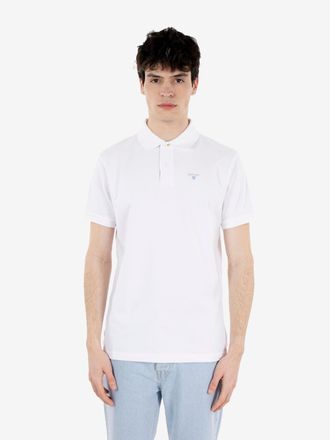 Barbour Tartan Pique polo shirt white