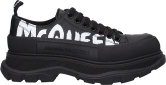 Alexander McQueen Alexander Mcqueen Herrens Sneakers aus schwarzem/wei&szlig;em Leder