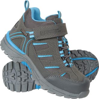Mountain Warehouse Drift Junior Kids Boots - Waterproof Rain Shoes, Durable & Breathable, Boys & Girls - Walking, Hiking & Outdoors Grey Kids Shoe Size 10