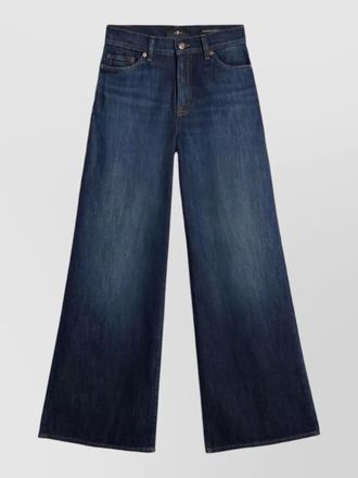 7 For All Mankind denim high-rise wide-leg jeans