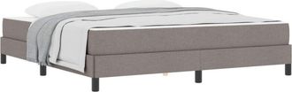 vidaXL Box Spring Bed with Mattress Taupe 180 x 200 cm Fabric vidaXL