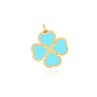 The Lovery Turquoise Lucky Clover Charm 13mm