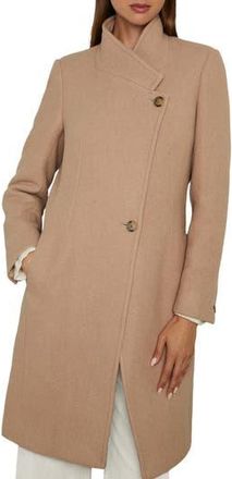 Reiss Maude Double Breasted Wool Blend Coat in Light Camel at Nordstrom Rack, Size 14