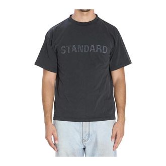Balenciaga T-Shirts, male, Black, Size: M Standard Logo T-Shirt