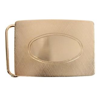 Trafalgar Store 30mm Oval Signet Brass Based Compression Belt Buckle in Gold at Nordstrom