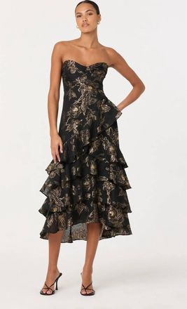 Astr Marysia Midi Dress In Black