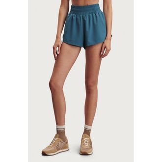 Varley Kallin Piped Running Shorts in Mallard Blue at Nordstrom, Size X-Small