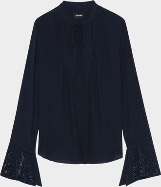 Zadig&Voltaire Taika Embellished Cuff Blouse