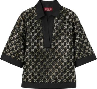 Gucci Tops, Dames, Veelkleurig, XS, Tweed, Wool Tweed Lam&eacute; Top