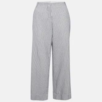 Sonia Rykiel White Striped Cotton Trousers