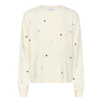 Saint Tropez Hearts 304 Sweatshirt - Dames - Sweatshirts & Hoodies - Beige - Maat: L