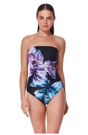 Gottex Pretty Women Bandeau One Piece in Black at Nordstrom, Size 16