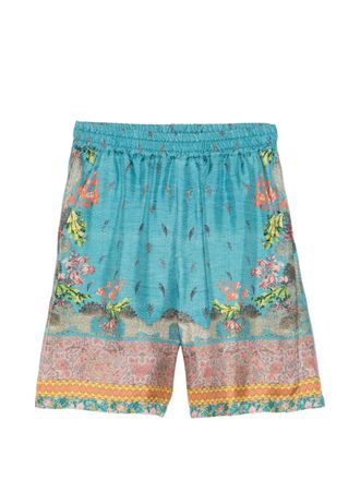 Pierre-Louis Mascia Pierre Louis Mascia Womens Printed Silk Shorts