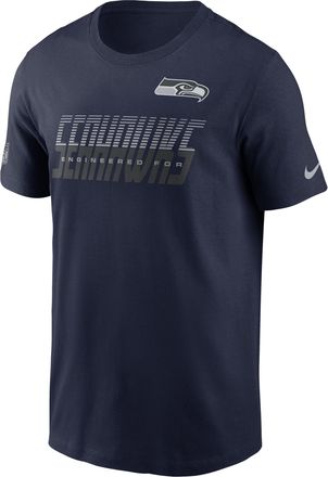 Nike Seattle Seahawks Sideline Team Issue Nike Mens Dri-FIT NFL T-Shirt in Blue | 02ET41S78-TF9