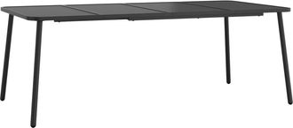 vidaXL Mesa De Jard&iacute;n Acero Gris Antracita 200x100x71 Cm Vidaxl