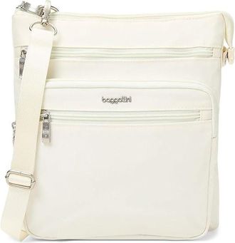 Baggallini Out and About Crossbody Cross Body Womens Handbags White, Nylon