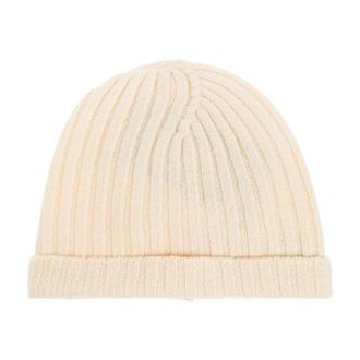 Jil Sander Wollen muts - Dames - Hoeden - Beige - ONE Size - Wol - Accessoires