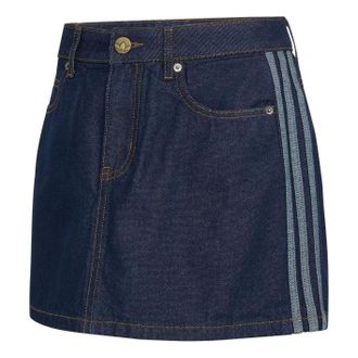 adidas (WMNS) adidas Mid Rise Denim Skirt Asia Sizing Indigo Denim KQ6486