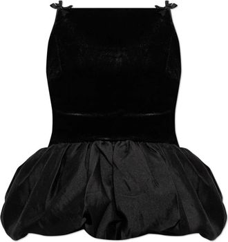 Self Portrait Top in Velluto a Canotta - - Tops - Donna - Nero - S