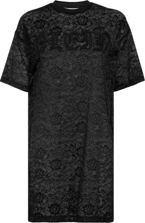 Philipp Plein T-shirt Jurk - Dames - Korte kleedjes - Zwart - S - Kleedjes