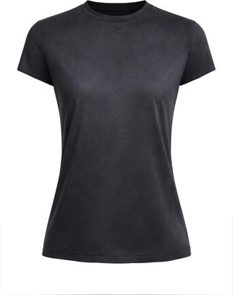 Courr&egrave;ges Black Solid Crew Neck T-Shirt